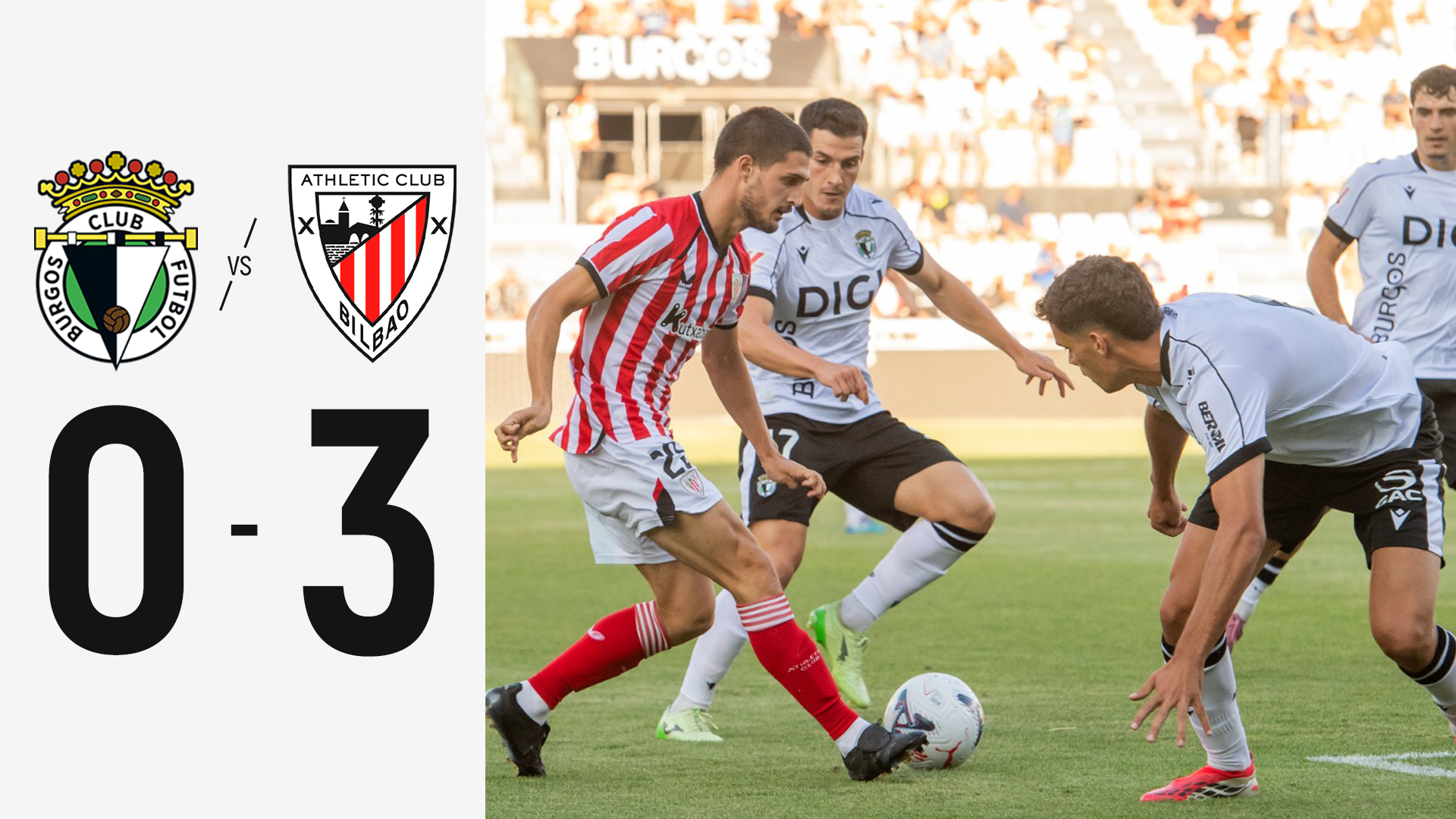 Partido completo. Burgos CF - Athletic Club I Pretemporada 26/27