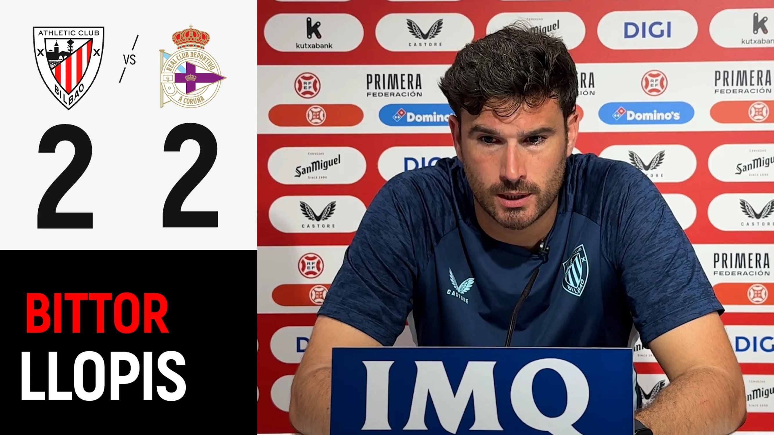 Bittor Llopis | Bilbao Athletic 2-2 Deportivo Fabril | Primera Federación 2026/27 J4