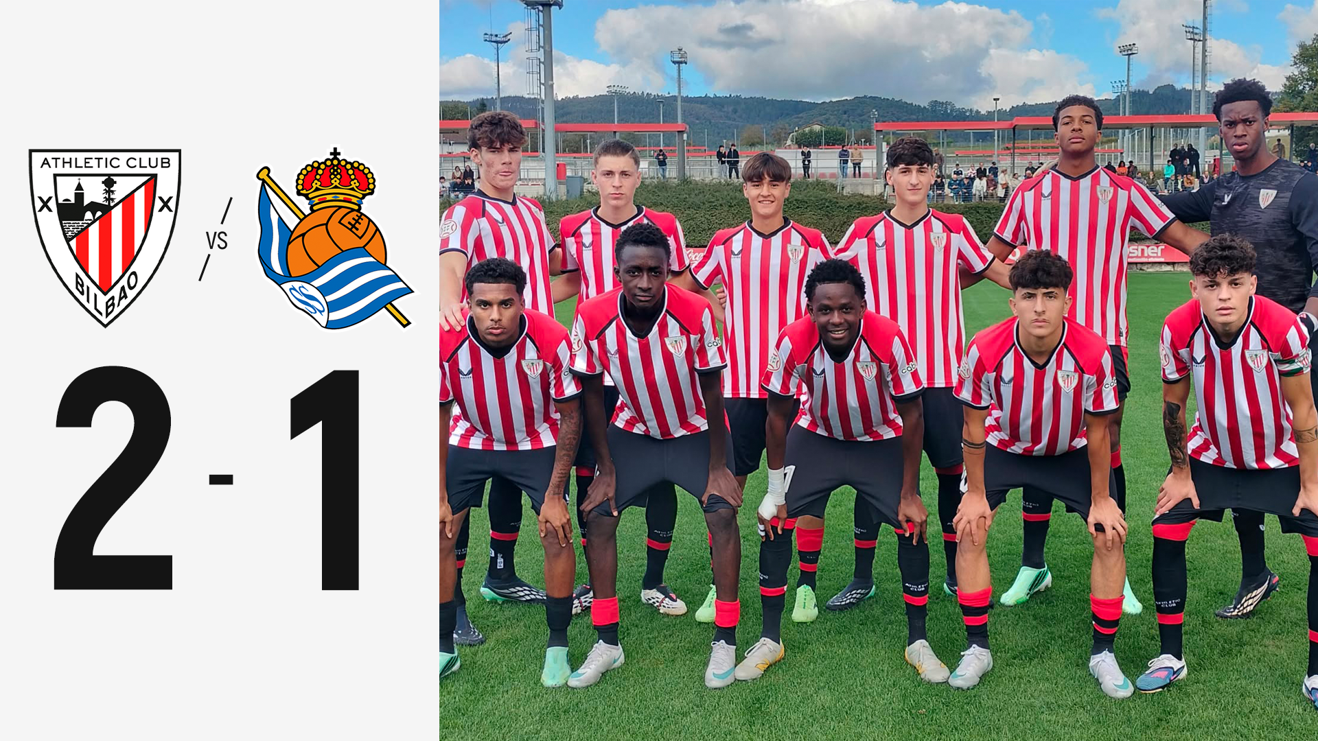 Partido completo. Athletic Club 2-1 Real Sociedad I Juvenil División de Honor 2026/27 J6