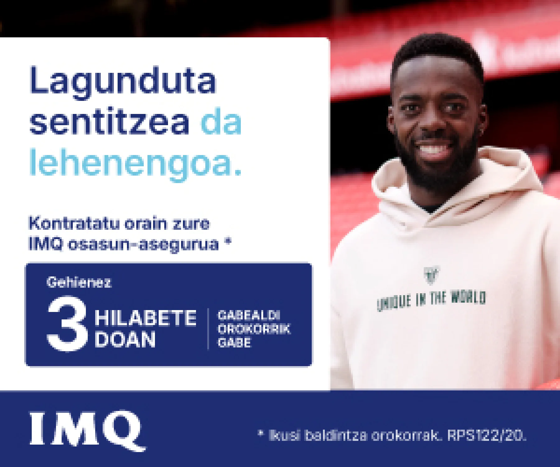 IMQ bannerra. Kontratatu osasun asegurua