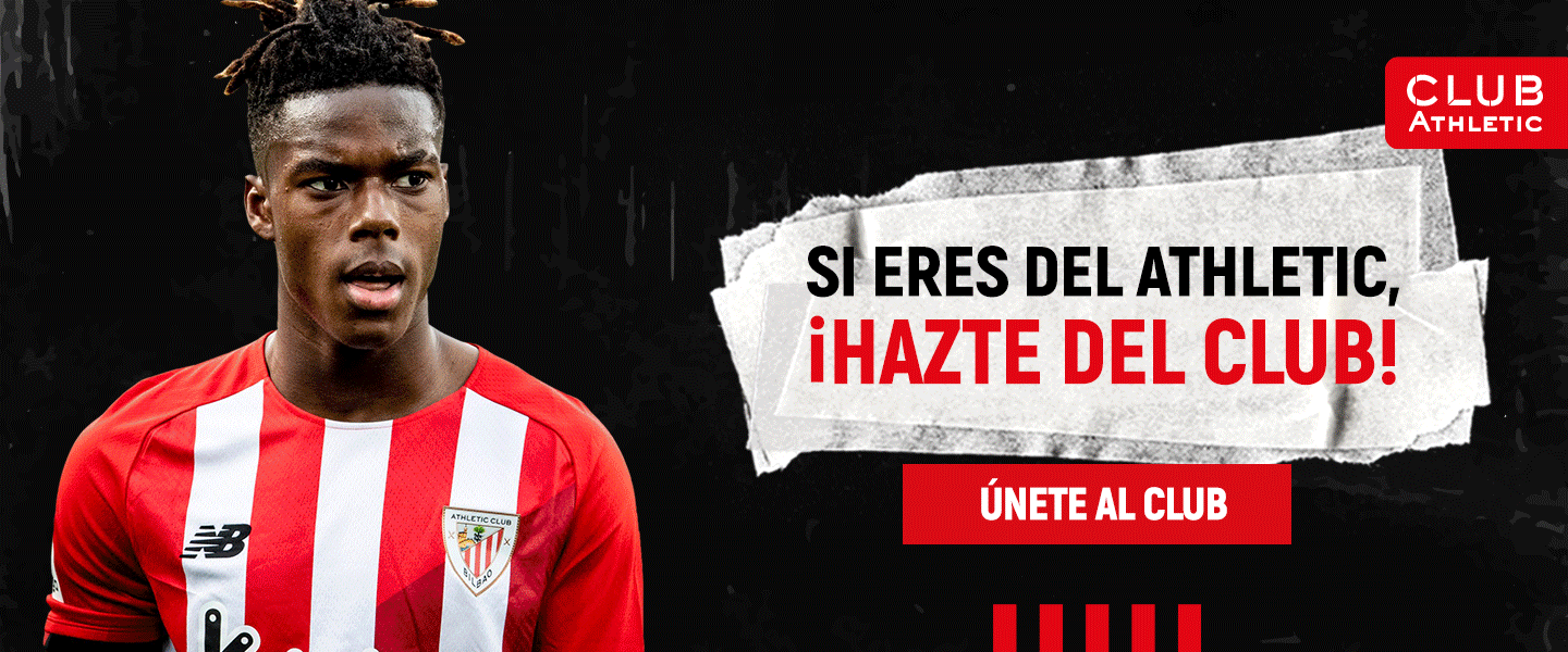 Banner Club Athletic. Si eres del Athletic ¡hazte del club!. Por solo 50€ al año.