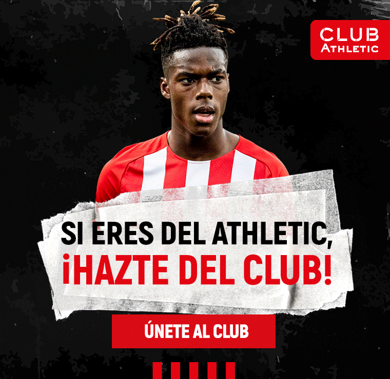 Banner Club Athletic. Si eres del Athletic ¡hazte del club!. Por solo 50€ al año.