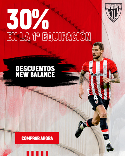 Banner de tienda Athletic Club. Descuentos New Balance 30