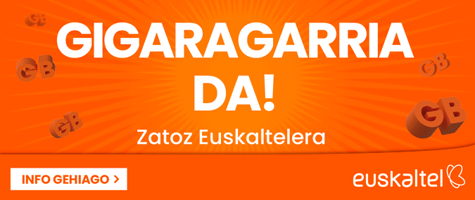 Euskaltel telekomunikazio-enpresako bannerra.