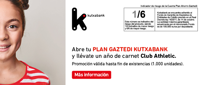 Banner del banco Kutxabank. Plan Gaztedi.