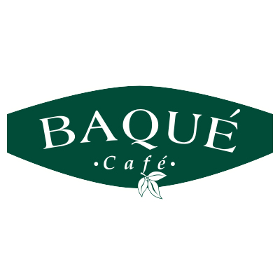 Logotipo de la marca de café Baque