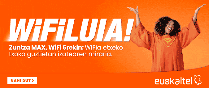 Euskaltel telekomunikazio-enpresako bannerra.