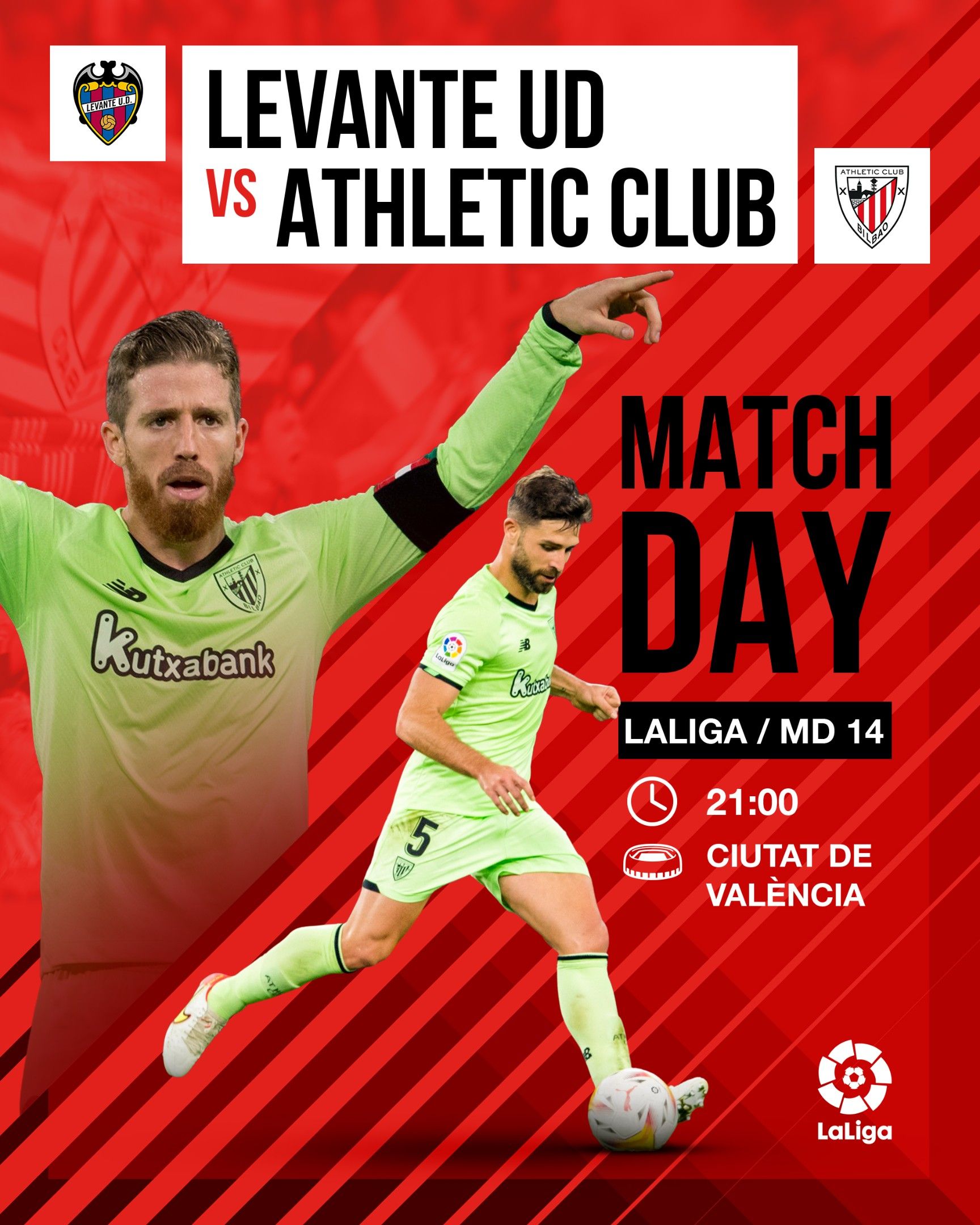 Levante-Athletic Matchday graphic