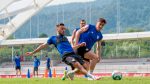 The best pictures of the training session (Monday 1)
