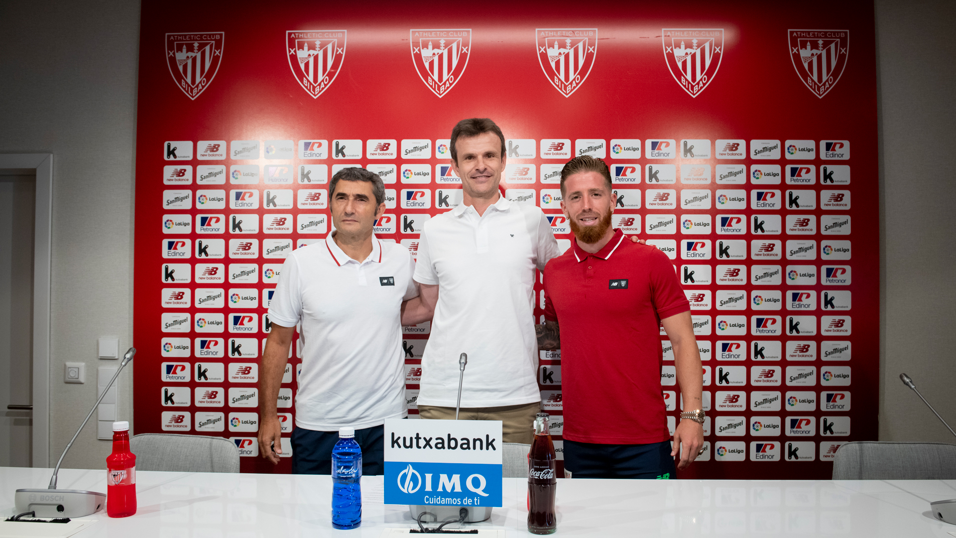 Jon Uriarte, Valverde and Muniain press conference